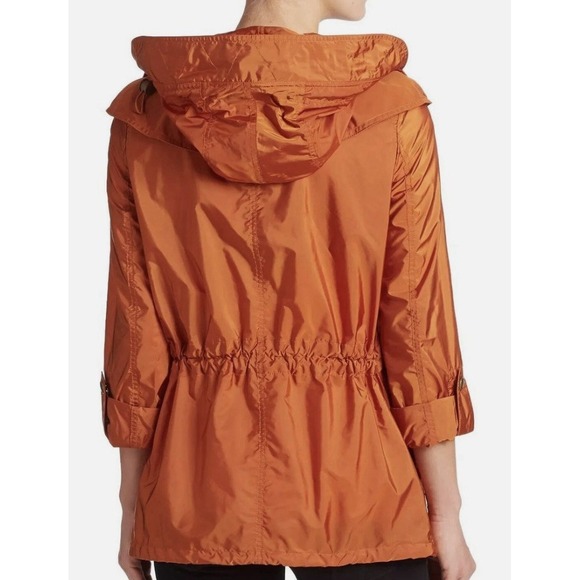 Women Burberry Brit Jacket Maidleight Hooded Roll Sleeve Size 2 - Picture 7 of 8